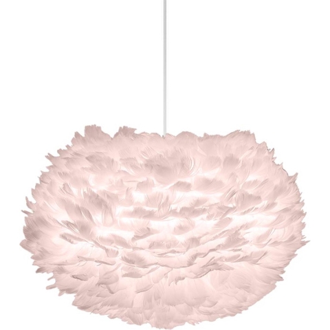Umage Eos Medium hanglamp light rose - met koordset wit - Ø 45 cm
