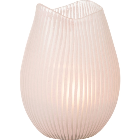J-Line vaas Streep - glas - lichtroze - large