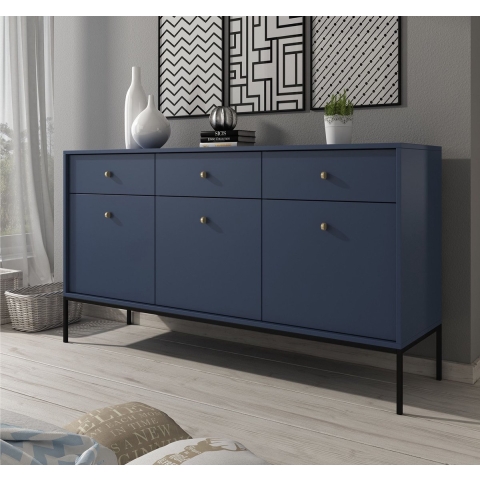 Meubella Dressoir Moreno - Blauw - 154 cm