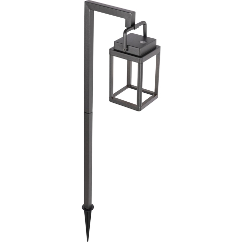 QAZQA Buiten prikspot donkergrijs incl. LED oplaadbaar - Yara