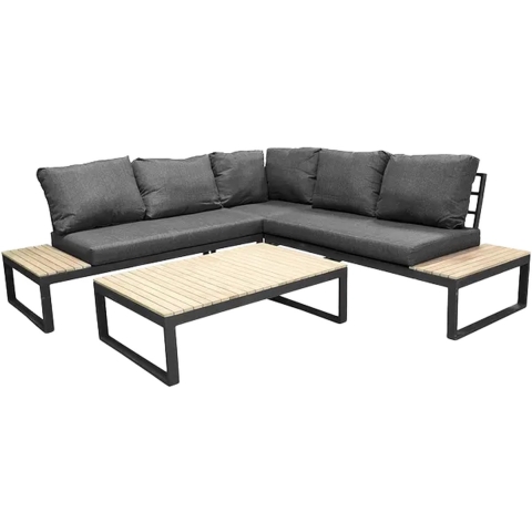 Nest outdoor Arvin 2 delige tuin loungeset donkergrijs - met