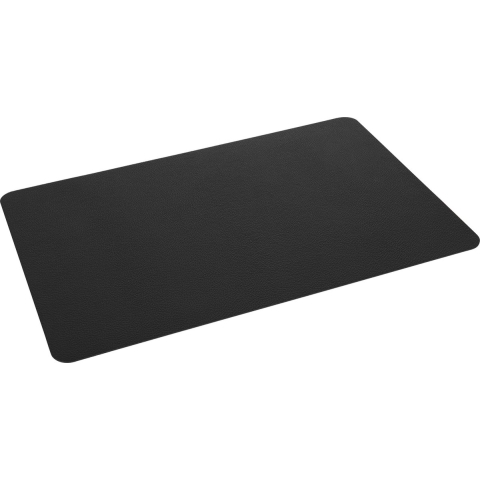 J-Line Rechthoek placemat - kunststof - zwart - 6x