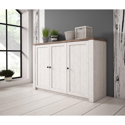 Meubella Dressoir Parello 4 - Wit - Eiken - 130 cm