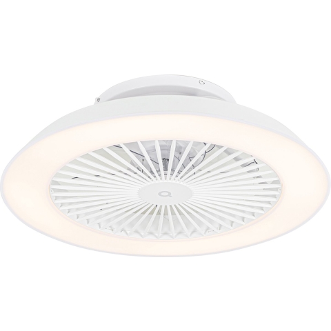 QAZQA Smart plafondventilator wit incl. LED met afstandsbediening -
