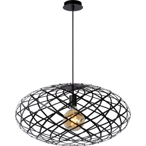 Lucide WOLFRAM Hanglamp 1xE27 - Zwart