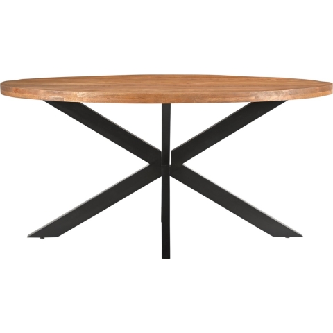 Livingfurn - Eetkamertafel Rocky Oval 160 cm - Mangohout