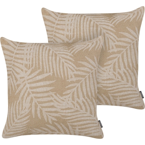 Beliani - RUBUS - Sierkussen set van 2 - Beige - Jute