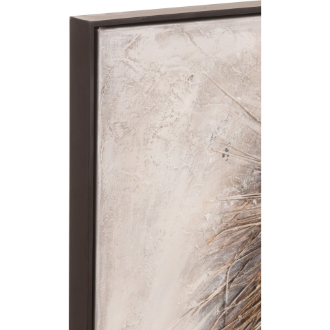 J-Line - J-Line Schilderij Leeuw Canvas Hout Bruin - - 122,5x122,5 CM