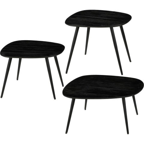 Mica Decorations Jailey Bijzettafel - Set van 3 - L62 x B52 x H34 cm