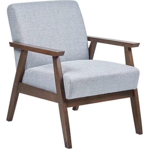 Beliani - ASNES - Fauteuil - Lichtgrijs - Polyester