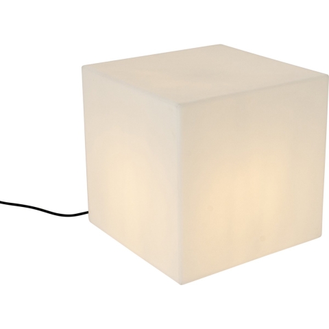 QAZQA Moderne buitenlamp wit 38 cm vierkant IP44 - Nura