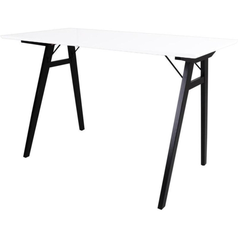 Artichok Rover houten bureau wit - zwart houten onderstel - 120 x 60