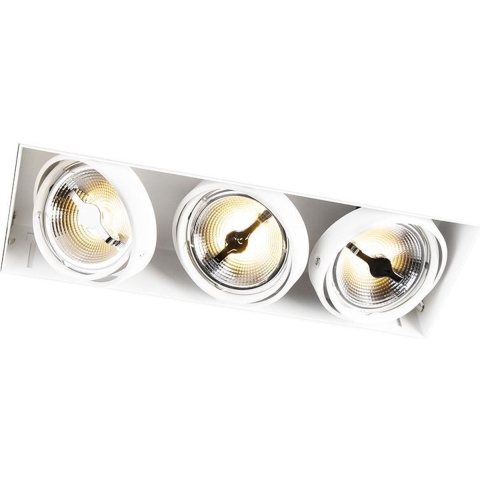 QAZQA Inbouwspot wit AR111 trimless 3-lichts - Oneon