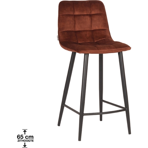 LABEL51 Barkruk Jelt - Rust - Velours