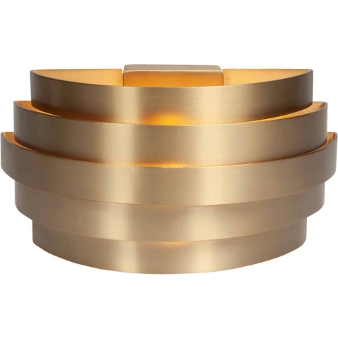 Highlight - Scudo - Wandlamp 1 lichts 25 cm Messing
