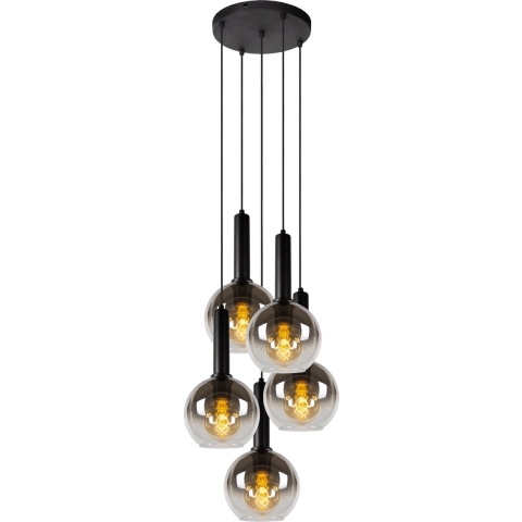 Lucide MARIUS Hanglamp 5xE27 - Zwart