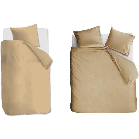 At Home by Beddinghouse Tender Dekbedovertrek 200 x 200/220 cm - Dark Sand