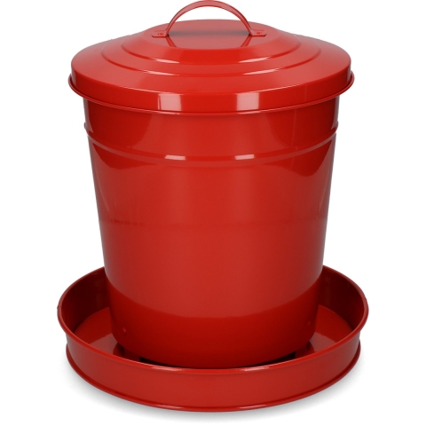 Pluimvee voertoren metaal 6 kg rood