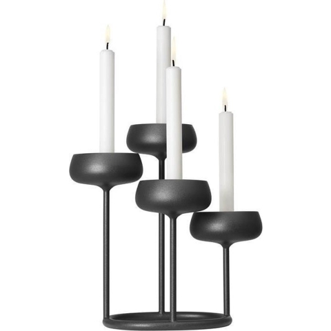 IITTALA - Nappula - Kaarsenhouder 4-armig donkergrijs