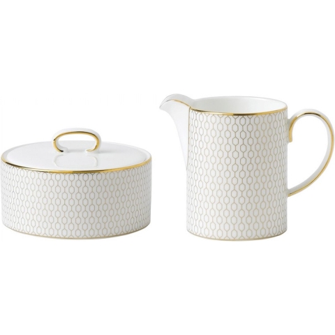 WEDGWOOD - Gio Gold - Suikerpot&Melkkan