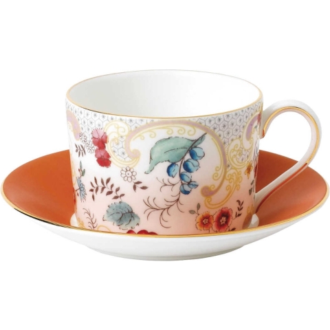 WEDGWOOD - Wonderlust - Theekop&schotel Rococo Flowers