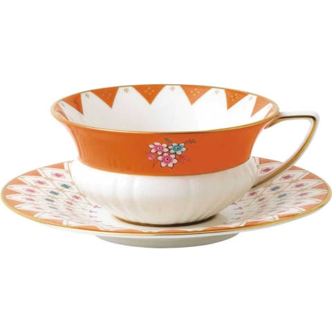 WEDGWOOD - Wonderlust - Theekop&schotel Peony Diamond