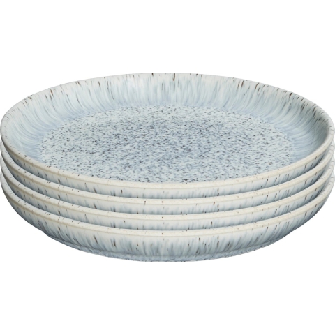 DENBY - Halo Speckle - Ontbijtbord Coupe 21cm Set/4