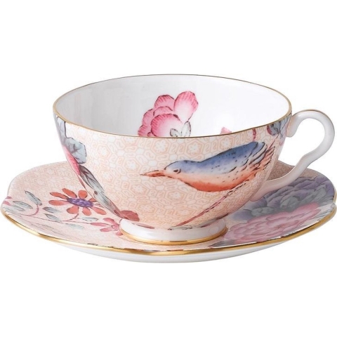 WEDGWOOD - Cuckoo - Kop en schotel PEACH