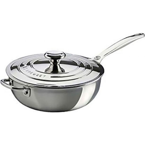 LE CREUSET - RVS - Sauteuse Chef M/D 24cm