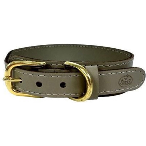 Sazzz Sazzz halsband hond pioneer classic leer taupe