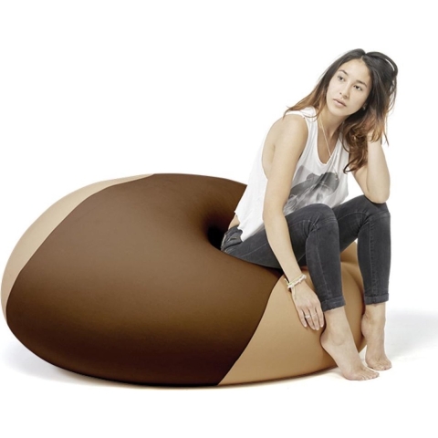 Terapy Ollie zitzak - Bruin + Zand | 65cm x 65cm x 65cm