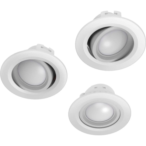 Hama Wifi-led-inbouwspot 5W Via Spraak/app Te Bed. Verstelbaar 3 St. Wit