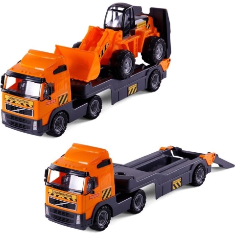 Polesie Volvo Vrachtwagen met Bulldozer Oranje/Zwart