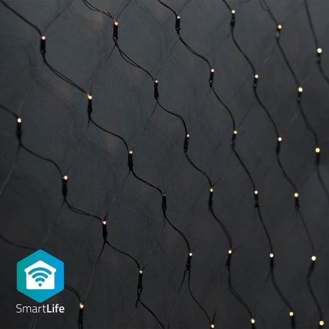 Nedis WIFILXN01W280 Smartlife Decoratieve LED Net 280 LEDs Zwart