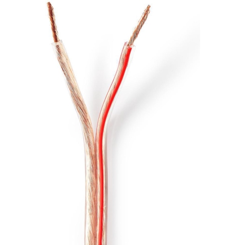 Nedis CABR2500TR1000 Speaker-kabel 2x 2,50 Mm2 100 M Op Rol Transparant