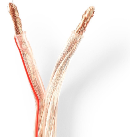 Nedis CAGW6000TR1000 Speaker-kabel 2x 6,00 Mm2 100 M Folieverpakking Transparant