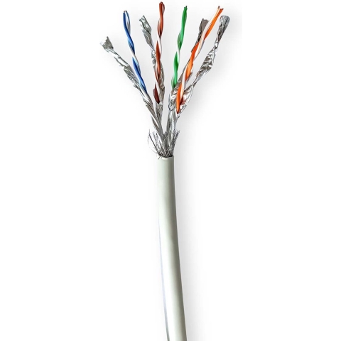 Nedis CCBG8548GY305S Netwerk Kabel Rol Cat7 Solid S/ftp Koper 305.0 M Binnenshuis Rond Lszh Grijs Doos