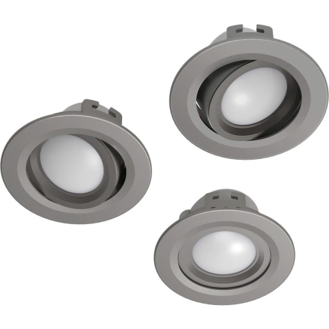 Hama Wifi-led-inbouwspot 5W Via Spraak/app Te Bed Verstelbaar 3 Sa.-nikkel