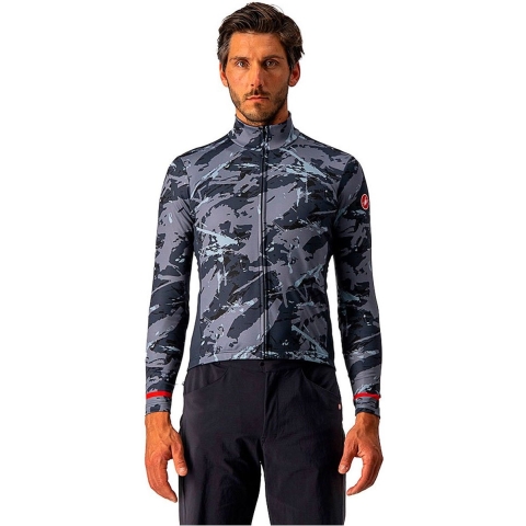 Castelli Unlimited Thermal SS fietsshirt grijs/blauw heren XL