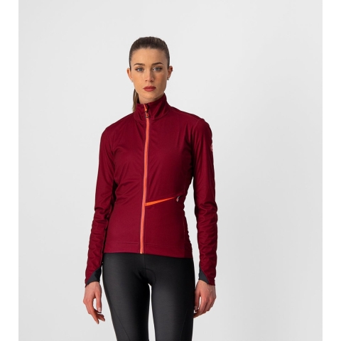 Castelli GO fietsjack fietsjack rood dames L