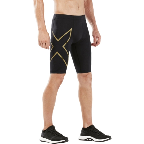 2XU MCS Run Compressie shorts zwart/goud heren M