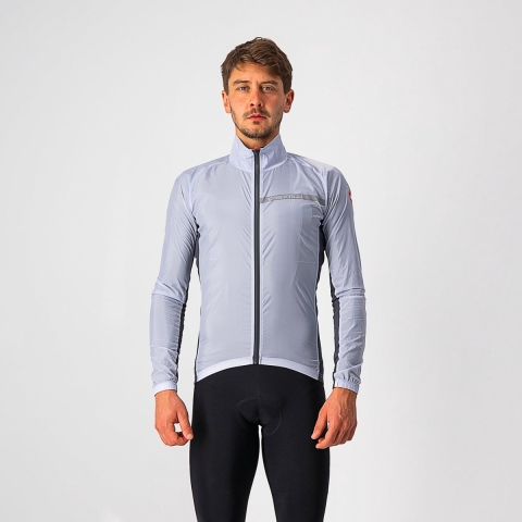 Castelli Squadra stretch fietsjack zilvergrijs heren XL