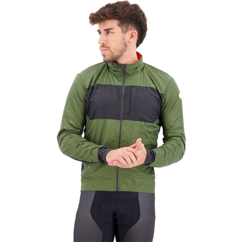 Castelli Unlimited Puffy lange mouw fietsjack groen heren M