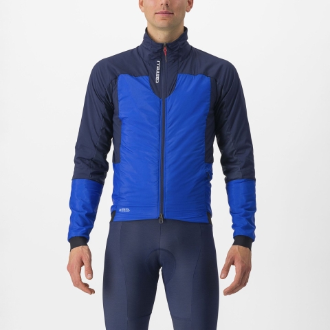 Castelli Fly Thermal lange mouw fietsjack blauw heren XL