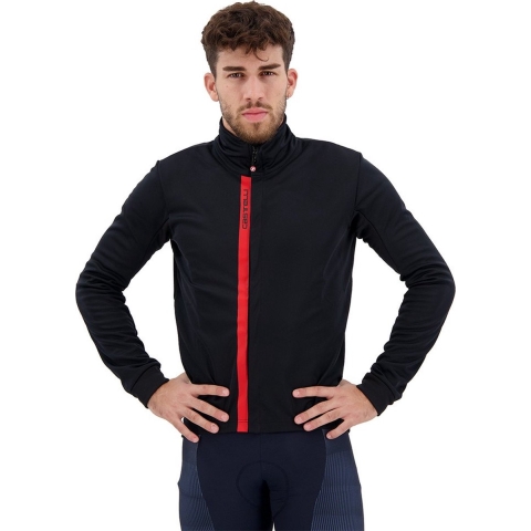 Castelli Entrata lange mouw fietsjack zwart/rood heren M