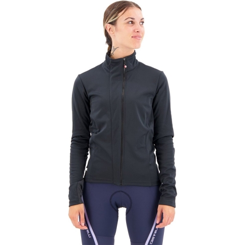 Castelli Transition 2 lange mouw fietsjack zwart dames M