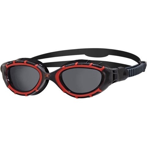 Zoggs Predator flex polarized zwembril zwart/rood