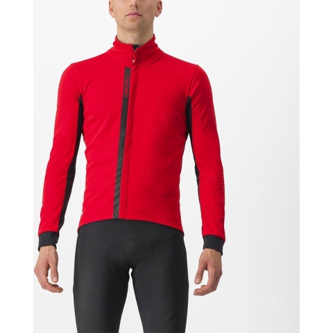 Castelli Entrata lange mouw fietsjack rood/zwart heren L