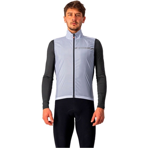 Castelli Squadra stretch mouwloos vest zilvergrijs heren M