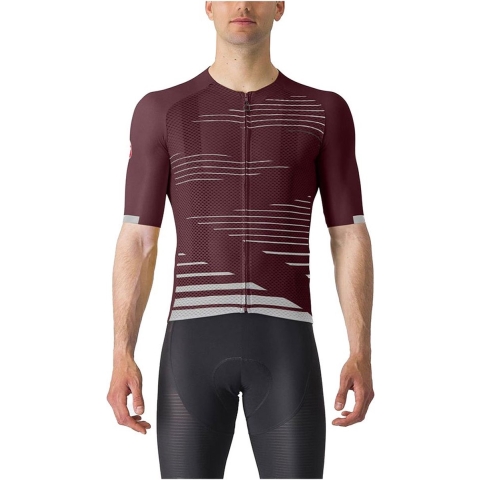 Castelli Climber&apos;s 4.0 korte mouw fietsshirt rood/grijs heren L